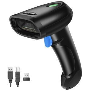 PecuMecu Bluetooth 1D&2D Barcode Scanner, 3-In-1 Bluetooth & USB Wired & 2.4G